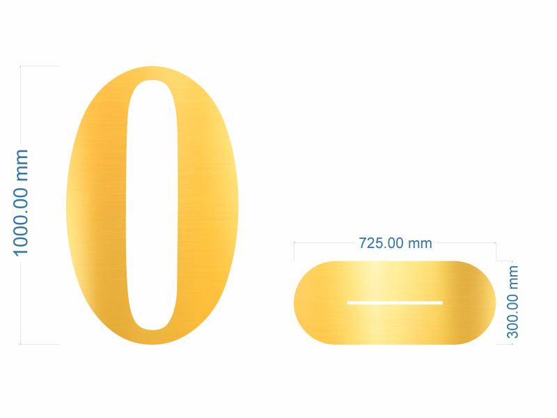 Cifre Plexiglas cu Suport 100 cm